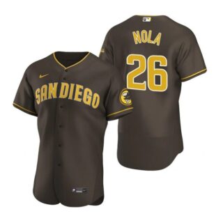 Men's #26 Austin Nola San Diego Padres Flex Base Jersey Brown