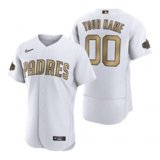 Men's Flex Base Custom San Diego Padres 2022 MLB All-Star Game White Stitched Jersey