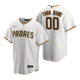 Men's Custom San Diego Padres Cool Base Jersey White