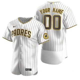 Men's Custom San Diego Padres Flex Base Jersey White