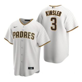 Men's #3 Ian Kinsler San Diego Padres Cool Base Jersey White