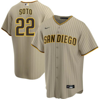 Men's Juan Soto San Diego Padres Cool Base Stitched Tan Brown