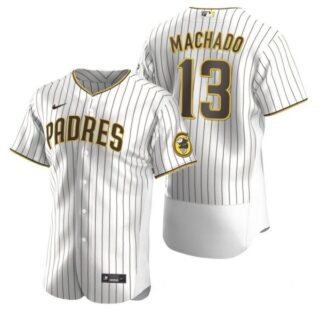 Men's #13 Manny Machado San Diego Padres Flex Base Jersey White