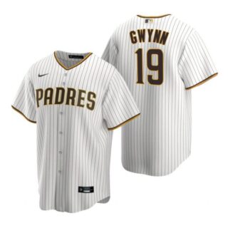 Men's #19 Tony Gwynn San Diego Padres Cool Base Jersey White