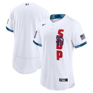 Men's - Flex Base San Diego Padres 2021 MLB All-Star White Jersey Worn In-Game - Stitched
