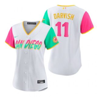 Women's San Diego Padres Yu Darvish White City Connect Stitched Jersey