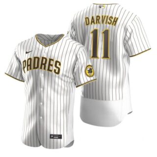 Men's #11 Yu Darvish San Diego Padres Flex Base Jersey White