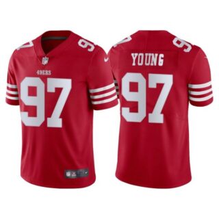 Men's San Francisco 49ers Bryant Young 2022 Vapor Limited Stitched Jersey Scarlet