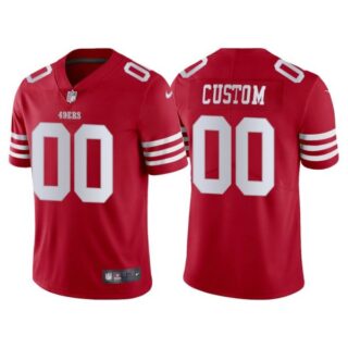 Men's San Francisco 49ers Custom 2022 Vapor Limited Stitched Jersey Scarlet