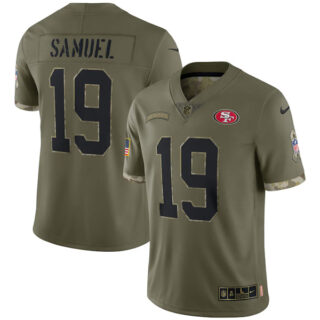Youth Deebo Samuel San Francisco 49ers Olive 2022 Salute To Service Jersey Stitched