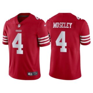 Men's San Francisco 49ers Emmanuel Moseley 2022 Vapor Limited Stitched Jersey Scarlet