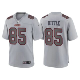 Men's San Francisco 49ers George Kittle Gray Atmosphere Fashion Stitched Jersey