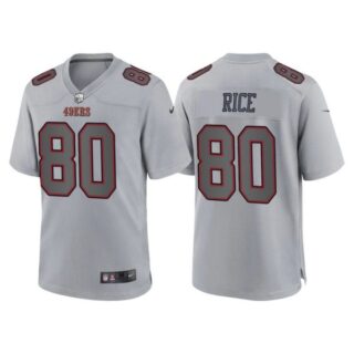 Men's San Francisco 49ers Jerry Rice Gray Atmosphere Fashion Stitched Jersey