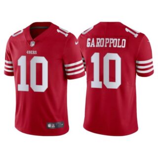 Men's San Francisco 49ers Jimmy Garoppolo 2022 Vapor Limited Stitched Jersey Scarlet