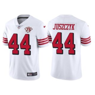 Men's San Francisco 49ers Kyle Juszczyk 75th Anniversary Throwback Limited Jersey Stitched White