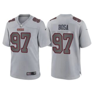 Men's San Francisco 49ers Nick Bosa Gray Atmosphere Fashion Stitched Jersey