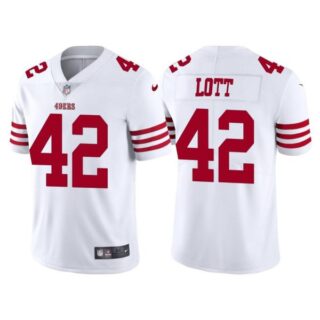 Men's San Francisco 49ers Ronnie Lott 2022 Vapor Limited Stitched Jersey White