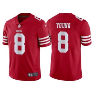 Men's San Francisco 49ers Steve Young 2022 Vapor Limited Stitched Jersey Scarlet