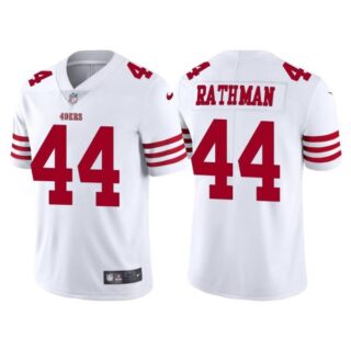 Men's San Francisco 49ers Tom Rathman 2022 Vapor Limited Stitched Jersey White