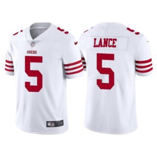 Men's San Francisco 49ers Trey Lance 2022 Vapor Limited Stitched Jersey White