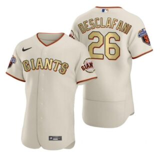 Men's #26 Anthony Desclafani San Francisco Giants Cream Gold World Series Champions Jersey Cream Gold WS