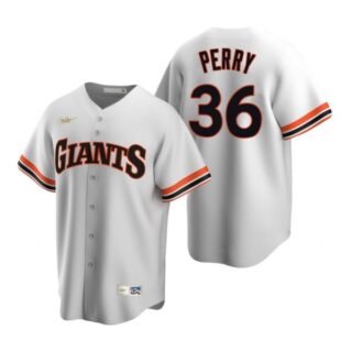 Men's #36 Gaylord Perry San Francisco Giants White Cooperstown Jersey White Cooperstown