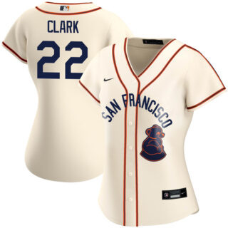 Women's Jack Clark San Francisco Giants Sea Lions Throwback 1946 Home Cream Stitched Jersey