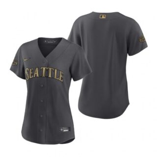 Women's Seattle Mariners 2022 MLB All-Star Game Charcoal Black Stitched Jersey