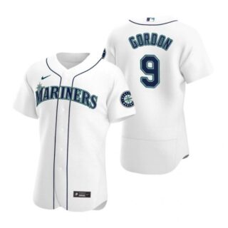 Men's Dee Gordon Seattle Mariners Flex Base Jersey Black Holographic White