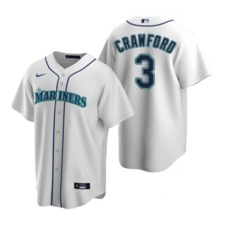 Men's J.P. Crawford Seattle Mariners Cool Base Jersey Aqua White