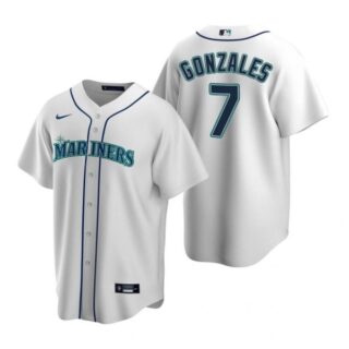 Men's Marco Gonzales Seattle Mariners Cool Base Jersey White White