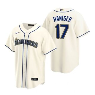 Men's Mitch Haniger Seattle Mariners Cool Base Jersey Aqua Cream