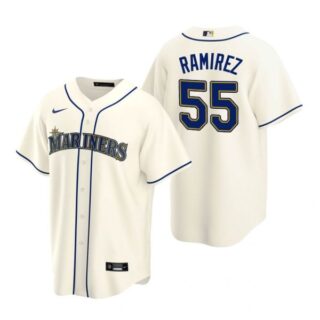 Men's Yohan Ramirez Seattle Mariners Cool Base Jersey White Cream