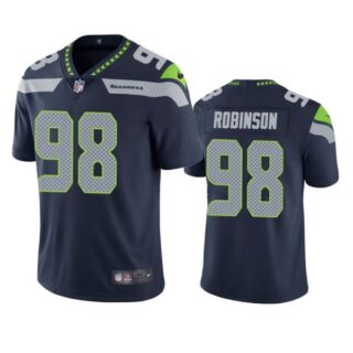 Men's #98 Alton Robinson Seattle Seahawks Limited Jersey Stitched Navy