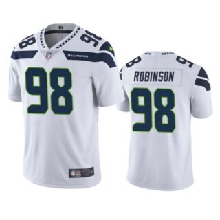 Men's #98 Alton Robinson Seattle Seahawks Limited Jersey Stitched White