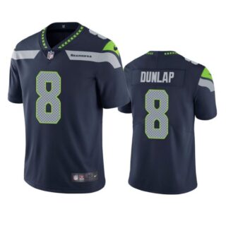 Men's #8 Carlos Dunlap Seattle Seahawks Limited Jersey Stitched Navy