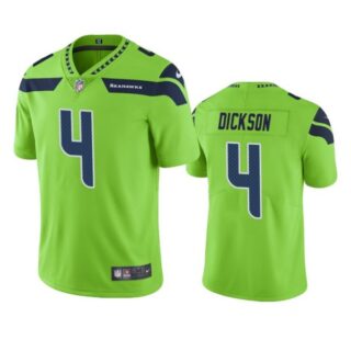 Men's #4 Michael Dickson Seattle Seahawks Neon Green Color Rush Limited Jersey Stitched