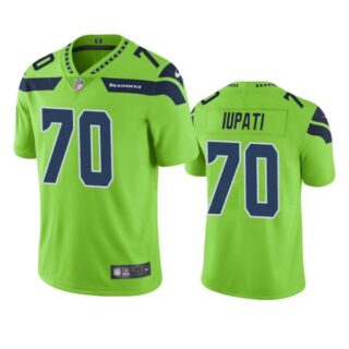 Men's #70 Mike Iupati Seattle Seahawks Limited Jersey Stitched Green