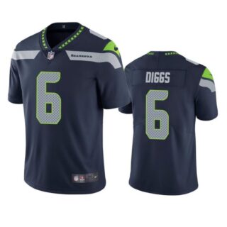 Men's #6 Quandre Diggs Seattle Seahawks Limited Jersey Stitched Navy