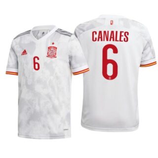 Men's Sergio Canales Spain National Soccer Team White Away Jersey