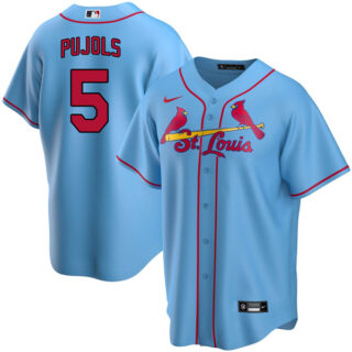 Men's St. Louis Cardinals Albert Pujols Stitched Jersey Replica - Light Blue