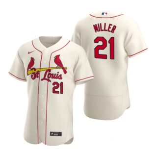 Men's Andrew Miller St. Louis Cardinals Flex Base Jersey Light Blue Cream