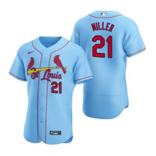 Men's Andrew Miller St. Louis Cardinals Flex Base Jersey Light Blue Light Blue
