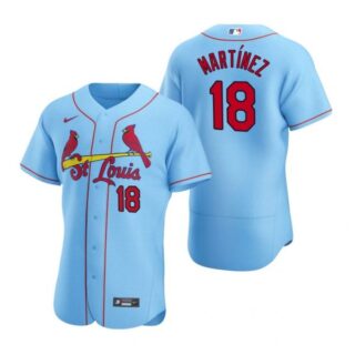 Men's Carlos Martinez St. Louis Cardinals Flex Base Jersey Cream Light Blue