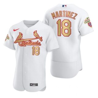 Men's Carlos Martinez St. Louis Cardinals Flex Base Jersey Cream White WS