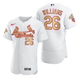 Men's Justin Williams St. Louis Cardinals Flex Base Jersey White WS White WS