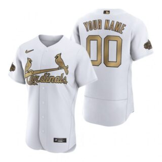Men's Flex Base Custom St. Louis Cardinals 2022 MLB All-Star Game White Stitched Jersey