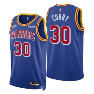 Men's Stephen Curry Golden State Warriors Royal Classic Jersey Year 0 Origins