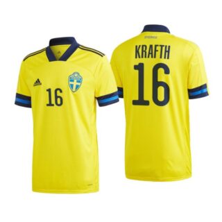 Men's Emil Krafth Sweden National Yellow Home Jersey