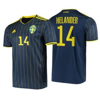 Men's Filip Helander Sweden National Night Indigo Away Jersey